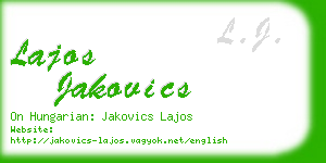 lajos jakovics business card